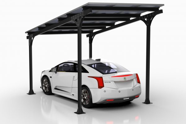 Solarny e-CarPort AE40 samochód elektryczny