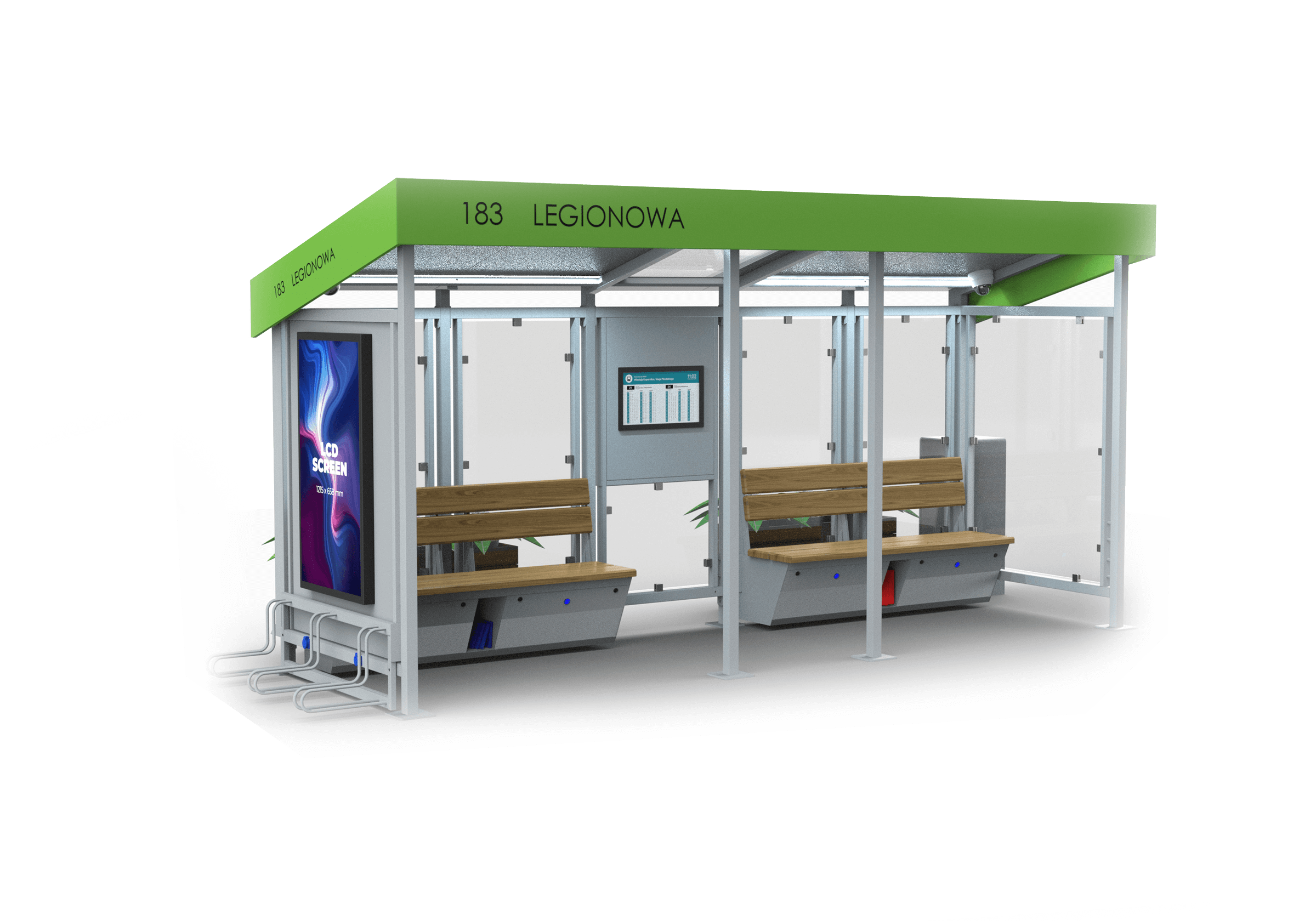 Solarna e-wiata przystankowa AE30 XL